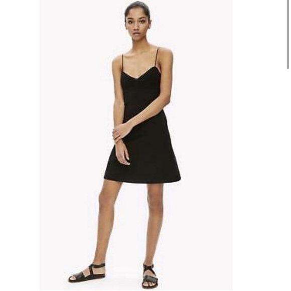 Theory Bettina Mixed Rib Slip Dress. - Picture 2 of 6